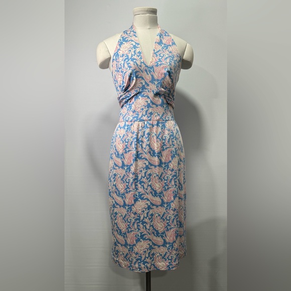 J. McLaughlin Dresses & Skirts - J. McLaughlin Fully Lined Blue 95% SILK Dress EUC